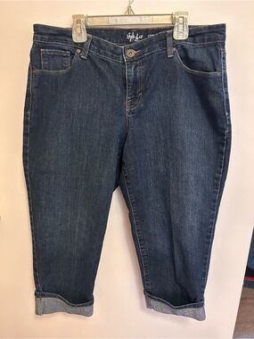 Style & Co. Dark Blue Cropped Cuffed Women's Jeans